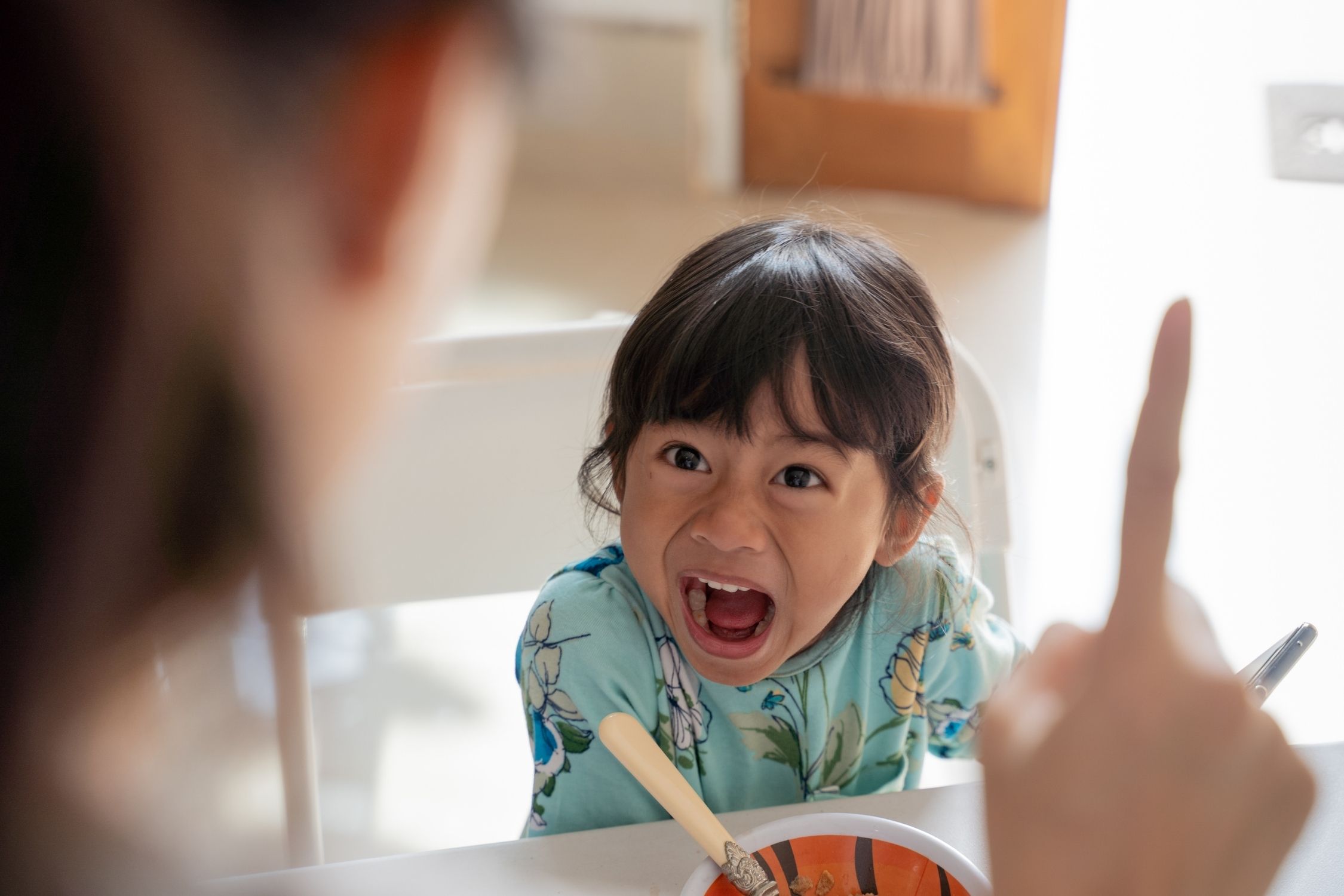 upset child yelling